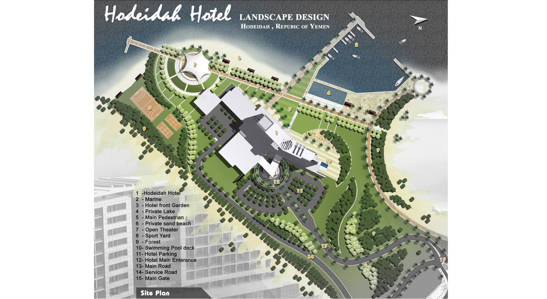Omran Architects, Hotel Landscape Plan